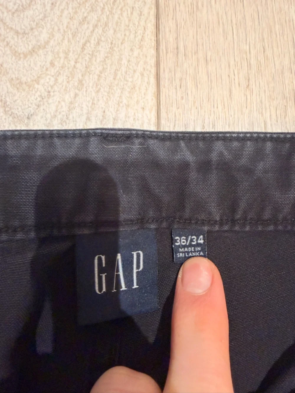 Gap Black Canvas Carpenter Pants Mens size 36/34 - Picture 3 of 5